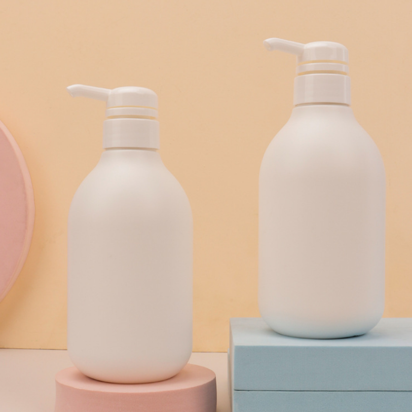 Custom thickened HDPE plastic body lotion Bottle Children's shampoo bottle White Round Shoulder Shampoo shower gel bottle