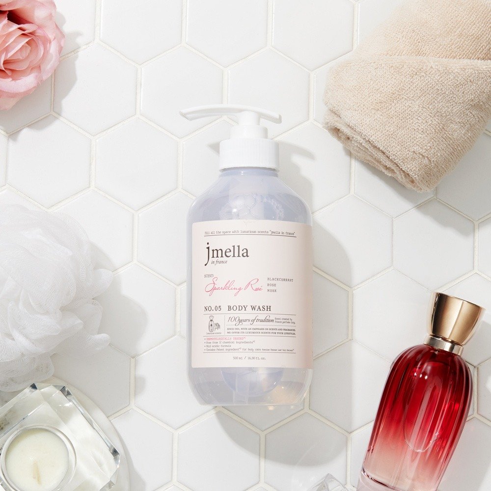 Jmella France Sparkling Rose 1000ml Skin Care Gel Lotion Professional Hair Shampoo Body Wash French Perfume Style Whitening Made