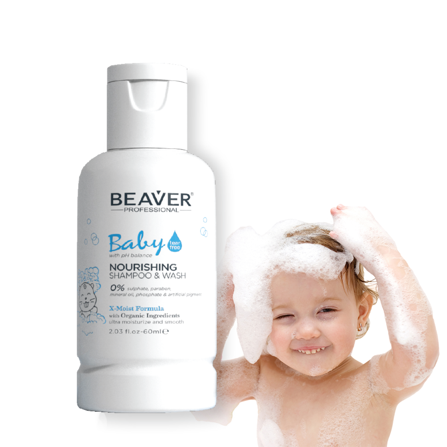 BEAVER Private Label Organic Nourishing Bath Hair Care Products Baby Shampoo And Body Wash Set For Babies Supplies