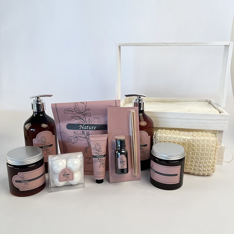 Bath Gift Set Shower Gel Body Scrub Body Lotion Hand Cream Bath Set for Women Gift