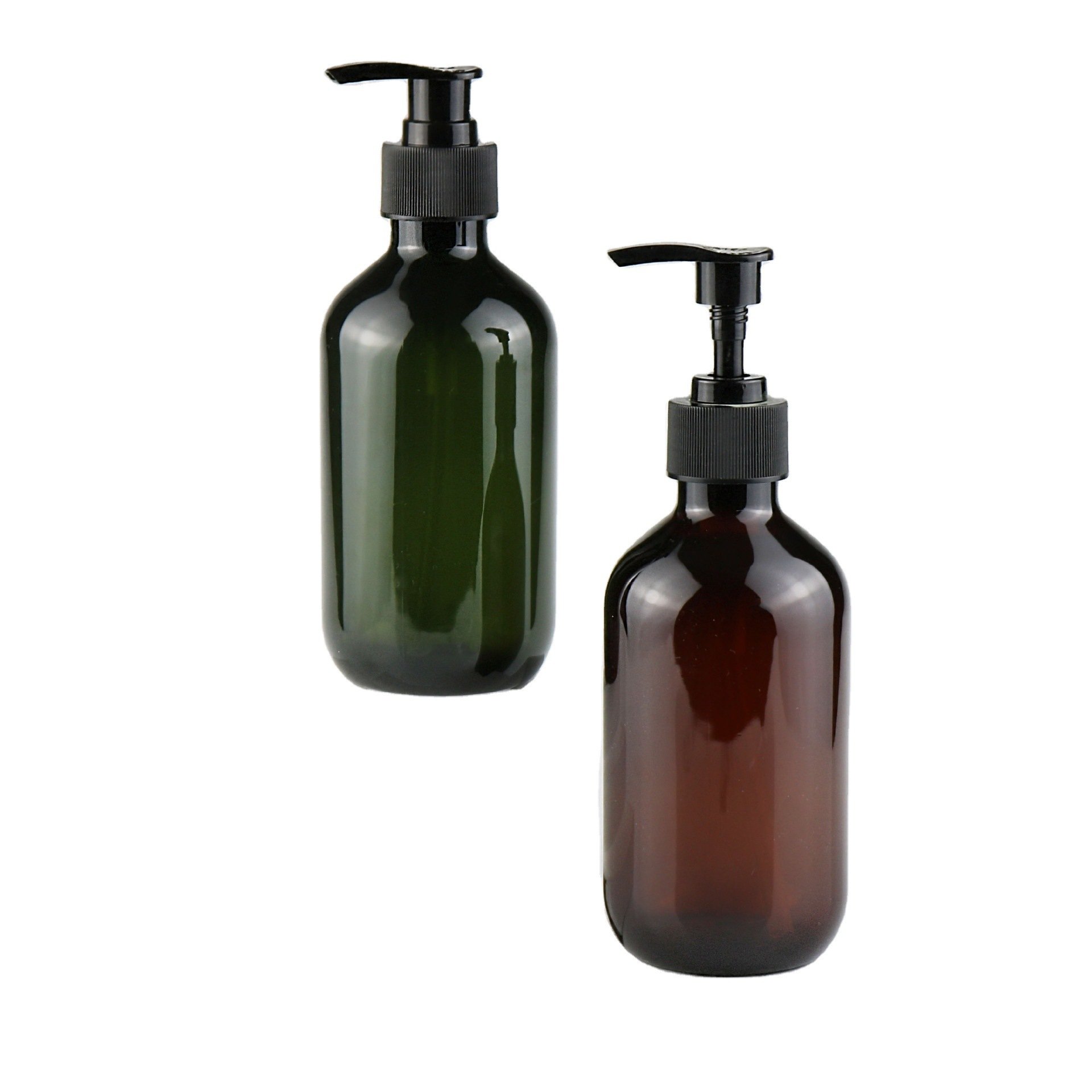 Empty Amber Green PET 250ml 300ml 500ml Shampoo shower gel Lotion Pump Bottles for shampoo and conditioner bottles hair care