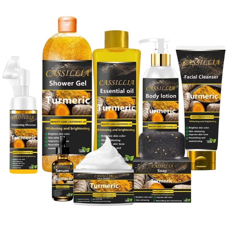 Private Label Glutathione Collagen Turmeric Bath Set Shower Gel Bath Bombs Body Lotion Spa Gift Sets Women Korean Skin Care Set