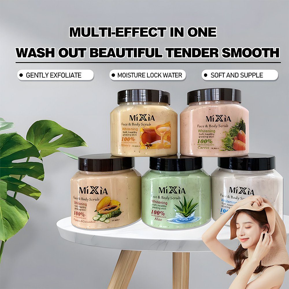 Customized milk scrub body scrub exfoliating chicken skin gourd papaya scrub