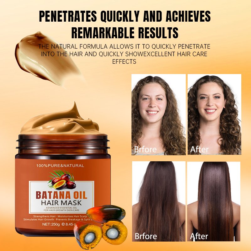 Private label Batana Oil hair growth oil serum shampoo and mask set for thicker, fuller and healthier hair