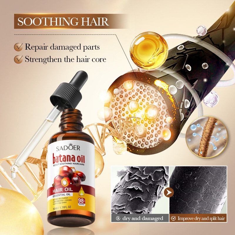 OEM SADOER Natural Batana oil Soothing Scalp Nourishing Hair Treatment Products Wholesale Hair Shampoo and Conditioner Set