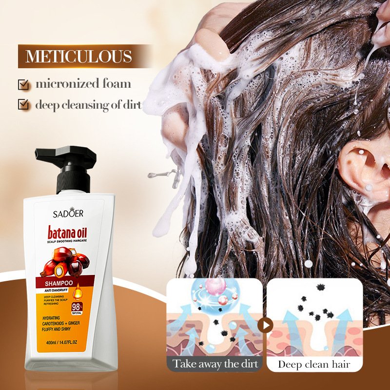 OEM SADOER Natural Batana oil Soothing Scalp Nourishing Hair Treatment Products Wholesale Hair Shampoo and Conditioner Set