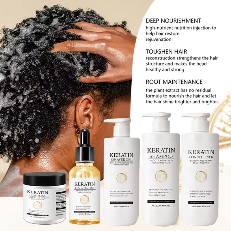 OEM ODM Keratin Shower Gel 500ml Set Professional Salon Grade Sulfate Free Whitening