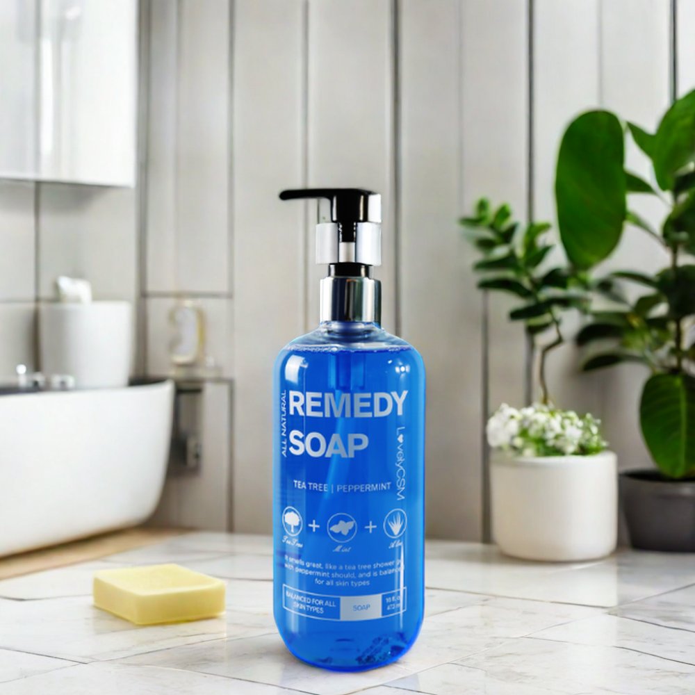 Wholesale OBM skin whitening peppermint aloe vera moisturizing organic body bath shower gel remedy soap tea tree oil body wash