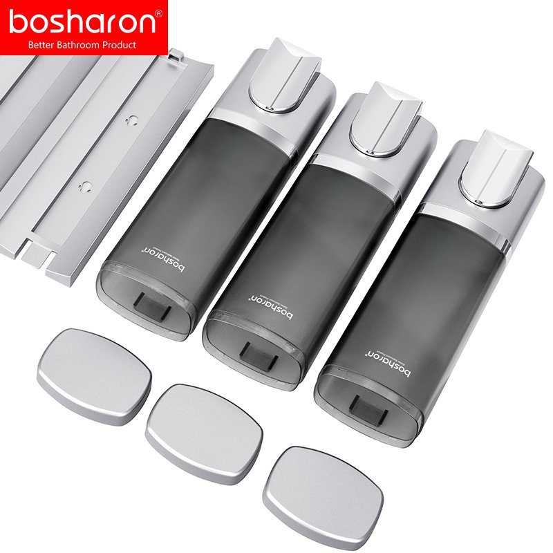 Wall Mounted Three Chamber Shampoo Box Shampoo Shower Gel Liquid Soap Dispensers Rest Room Washroom Toilet Soap Dispenser