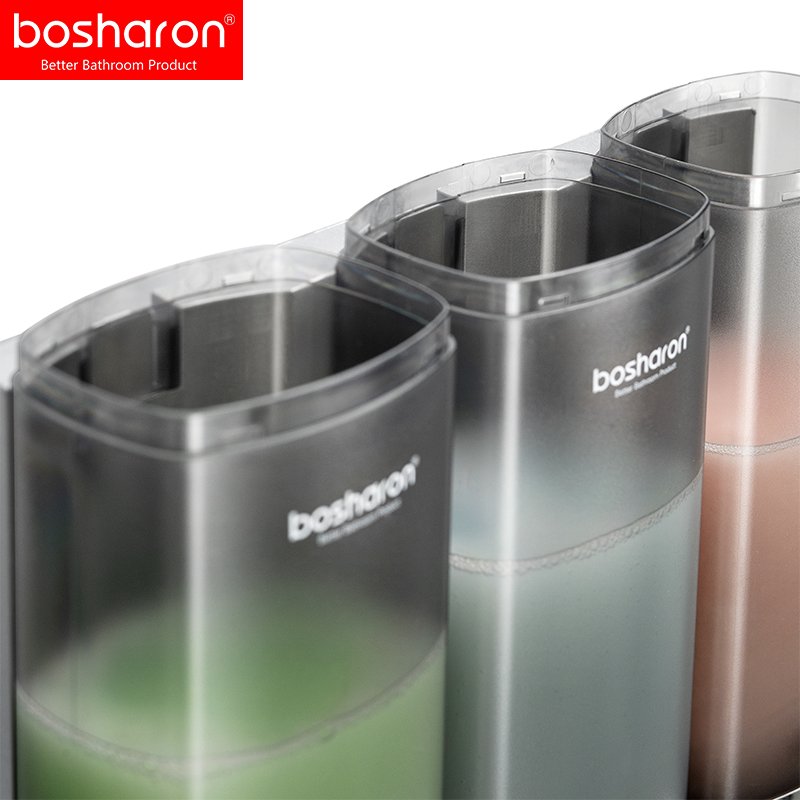 Wall Mounted Three Chamber Shampoo Box Shampoo Shower Gel Liquid Soap Dispensers Rest Room Washroom Toilet Soap Dispenser