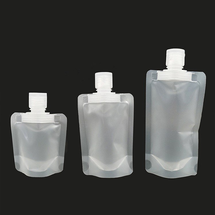 30ml 50ml100ml clear empty cosmetic lotion essence shower gel shampoo plastic bag with screw lid and flip lids