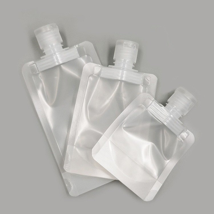 30ml 50ml100ml clear empty cosmetic lotion essence shower gel shampoo plastic bag with screw lid and flip lids