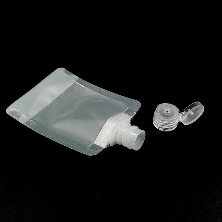 30ml 50ml100ml clear empty cosmetic lotion essence shower gel shampoo plastic bag with screw lid and flip lids