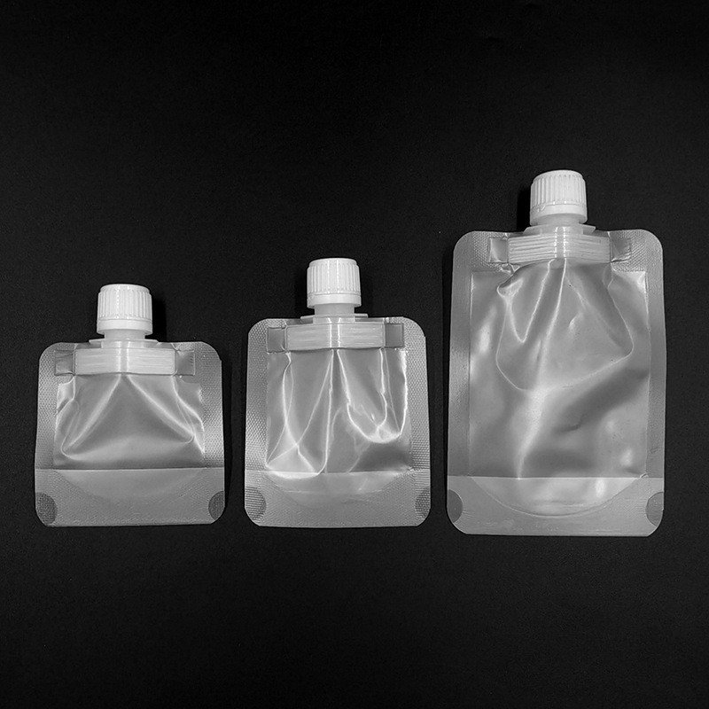 30ml 50ml100ml clear empty cosmetic lotion essence shower gel shampoo plastic bag with screw lid and flip lids