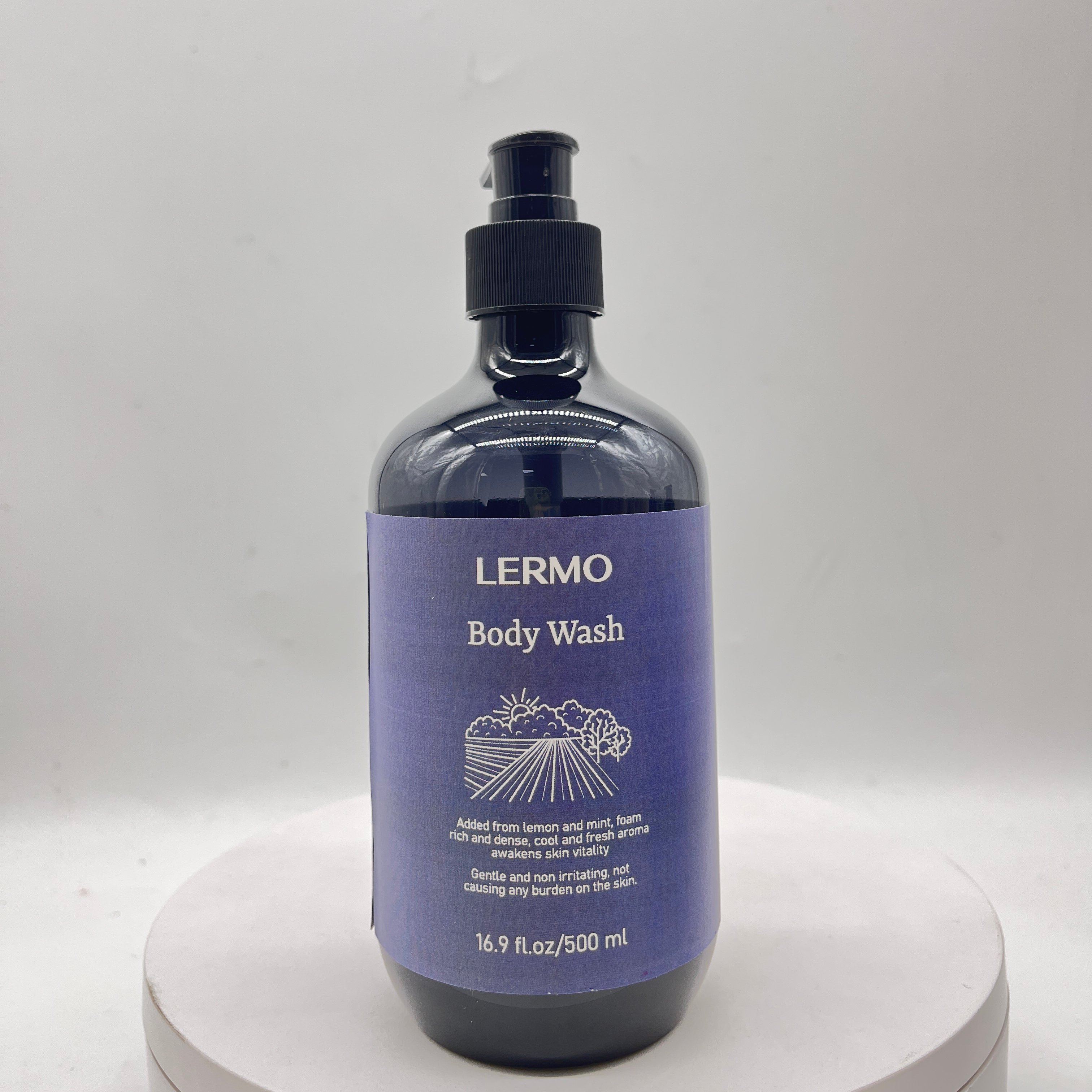 LERMO Mint Amino Acid Shower Gel Gently Clean Skin Smooth Moisturize Mint & Lemon Men's Refreshing Shower Gel for men 500ml