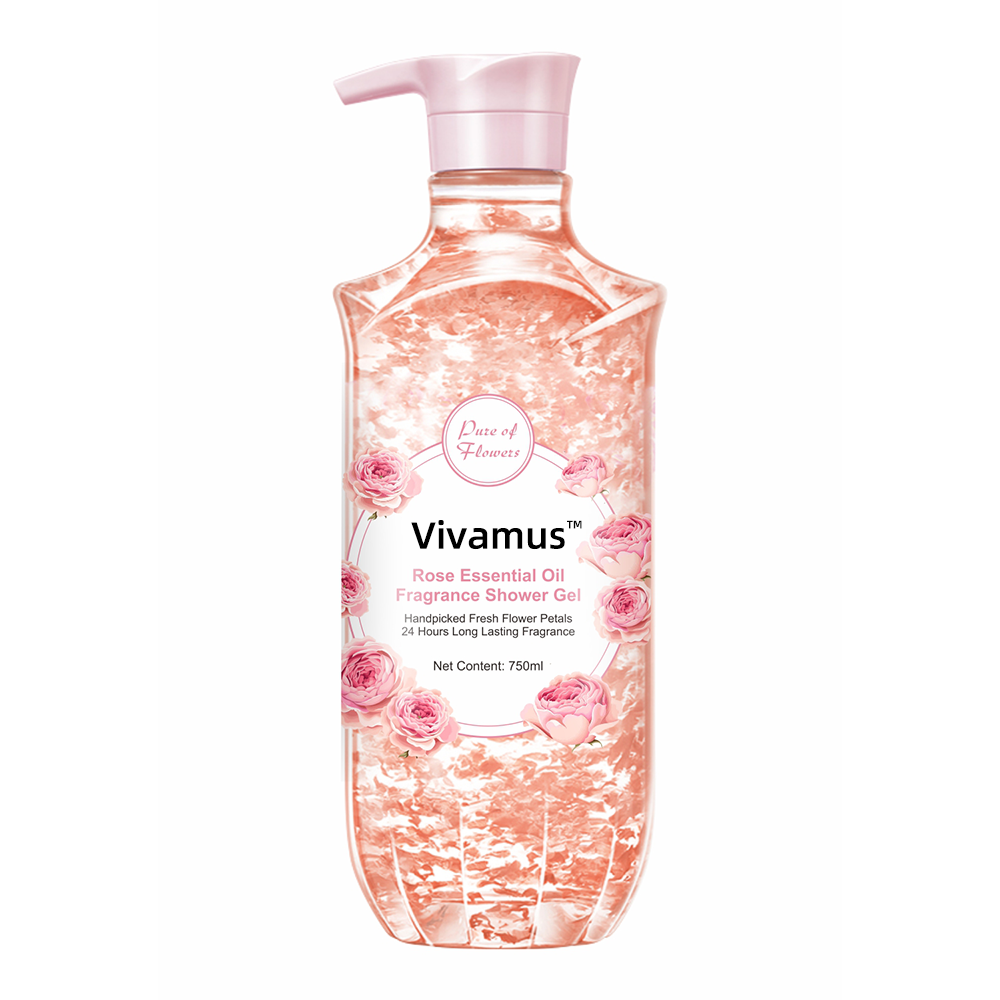 Organic Private Label Shower gel 750mL ChamomileWhitening Bath Gel Nourishing Skin Hydrating Body Wash