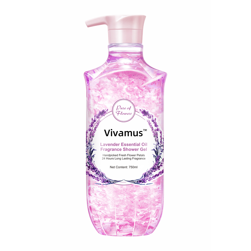 Organic Private Label Shower gel 750mL ChamomileWhitening Bath Gel Nourishing Skin Hydrating Body Wash