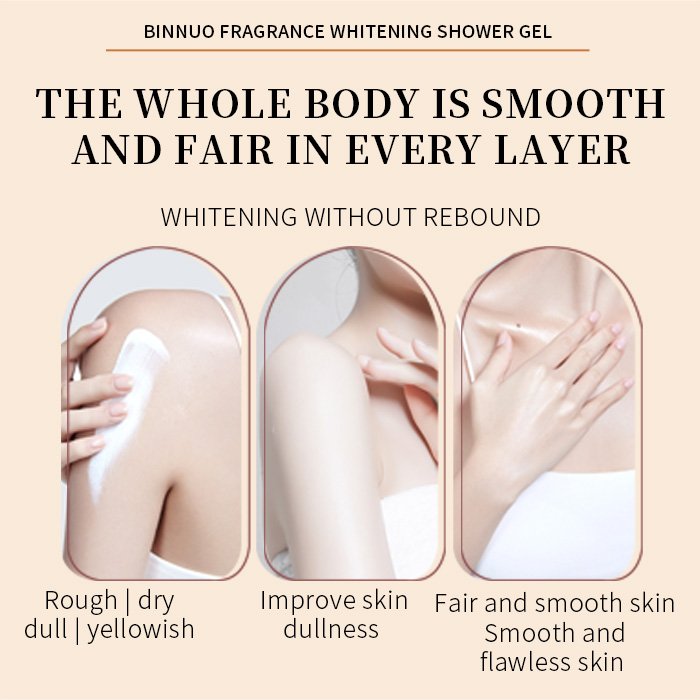 BINNUO Whitening and Rejuvenating Deep Cleansing and Moisturizing Fragrance Whitening Shower Gel