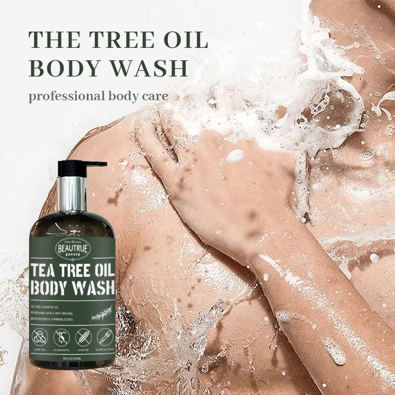 Tea Tree Oil Mens Body Wash Shower Gel Men's Bath Supplies Fragrant Refreshing Organic Body Wash