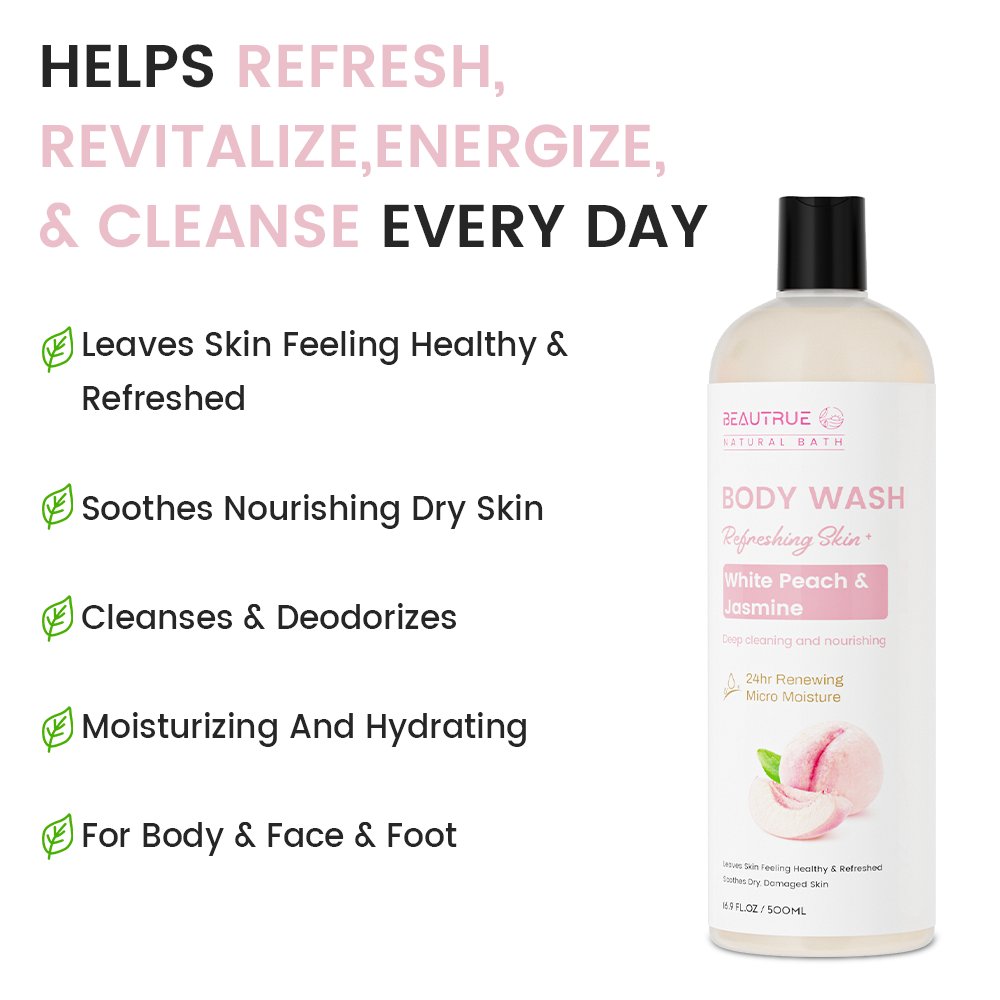 Wholesale Custom Organic Natural Fragrance Vitamin C Aloe Body Wash Shower For Men Women Cleaning Nourishing Smooth Body Bath