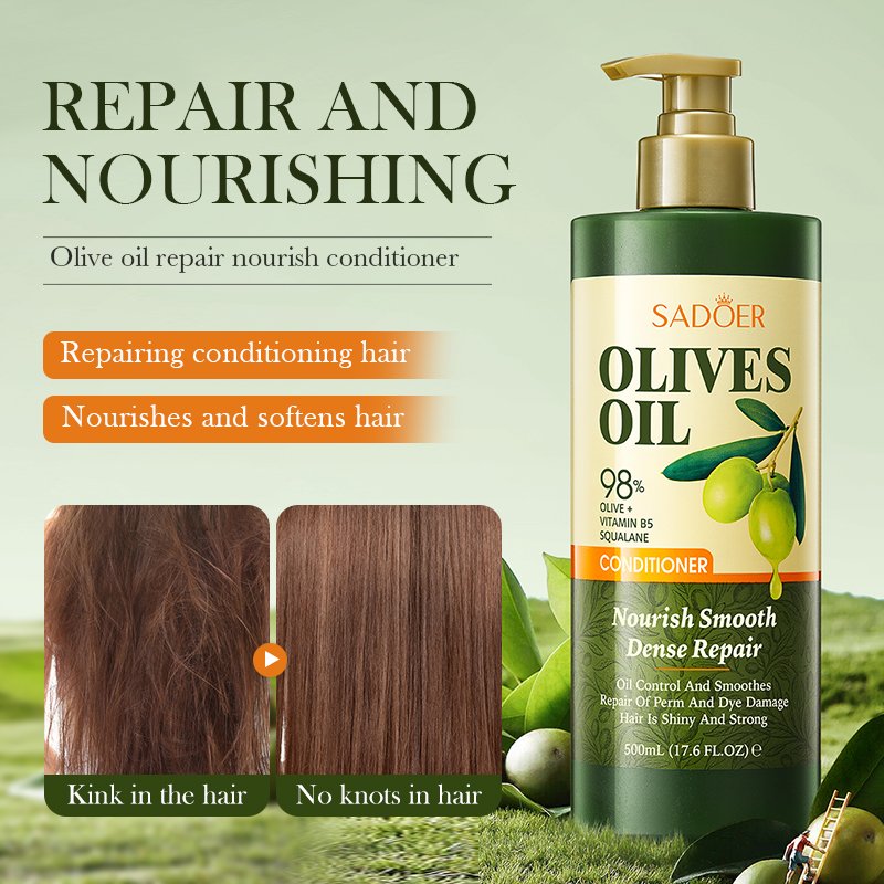 OEM Natural Organic Olive Oil Hair Shampoo And Conditioner Nourishing Smoothing Hair Mask Body Lotion Body Wash Hair Care Sets