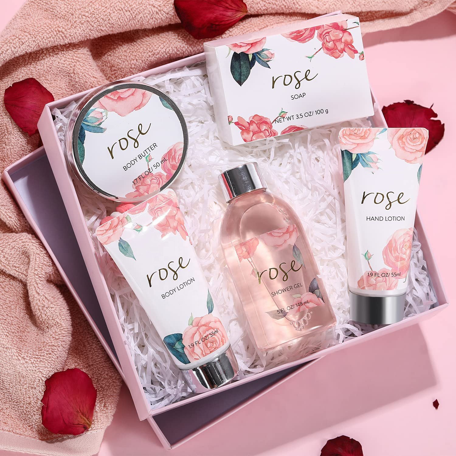 Mother Gift Set Box Relax Bath Sets Self Care Shower Gel Body Butter Hand Cream Body Lotion Luxury Spa Gift Baskets for Women