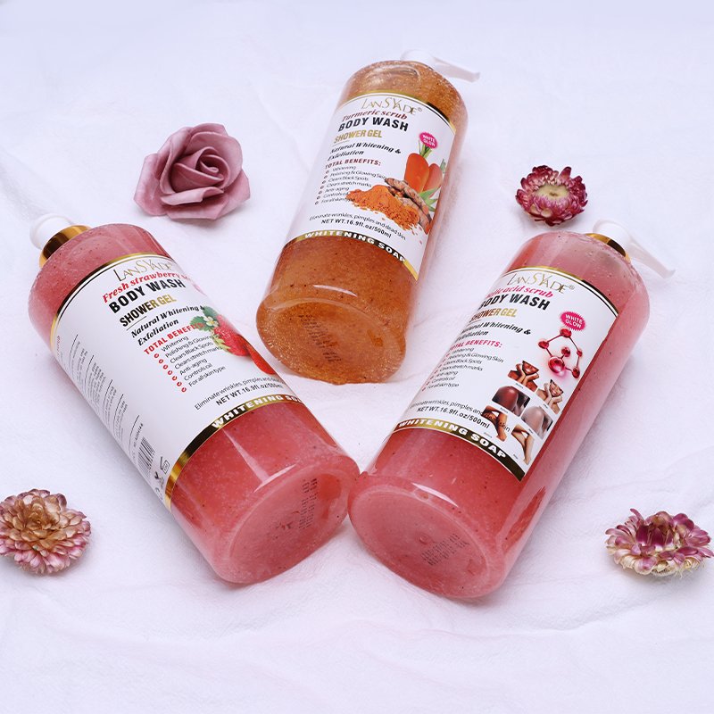 Wholesale Organic Whitening Shower Gel 500ml Turmeric Body Wash Shower Gel Whitening Shower Gel