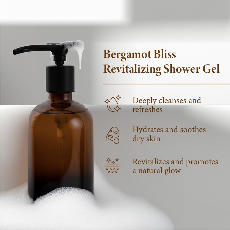 Premium 100% Natural Ingredient 500ml Refreshing Shower Cream Strengthens the Skins and Protection