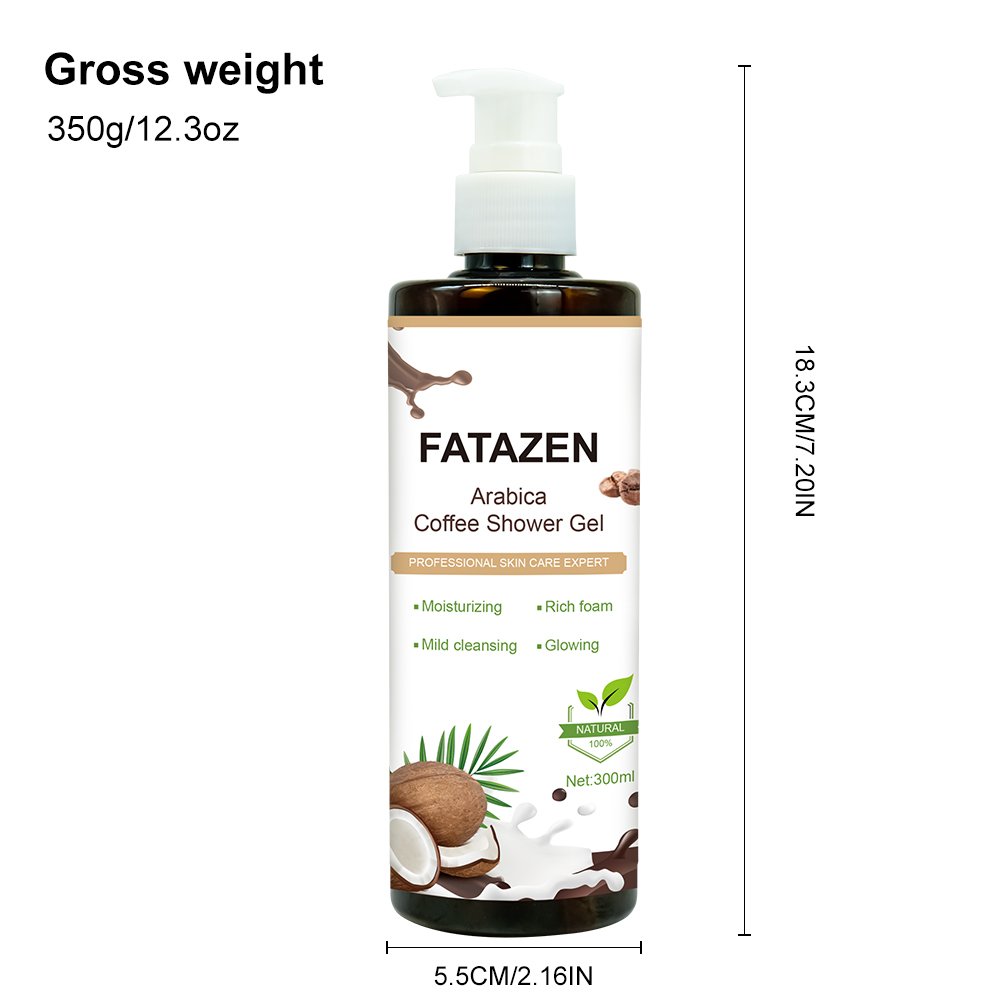 Private Label Skincare Products Natural Moisturizing Whitening Shower Gel Luxury Organic Coconut Coffee Liquid Bath Bodywash