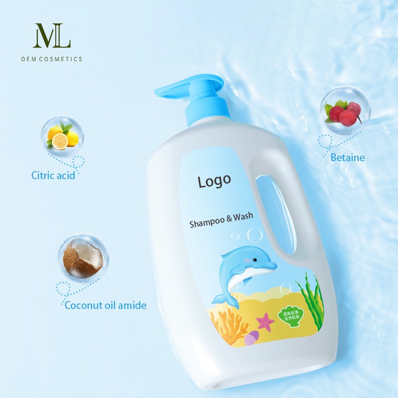 Private Label Baby Skin Care Big Capacity 1000ml Body Wash Smoothing Hydrating Shower Gel for Kids