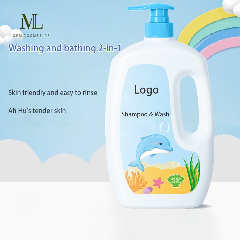 Private Label Baby Skin Care Big Capacity 1000ml Body Wash Smoothing Hydrating Shower Gel for Kids