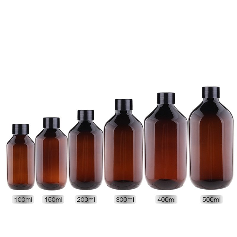 In Stock 100ml-500ml empty plastic bottles PET dark green shampoo shower gel bottle simple toner bottle for skin care
