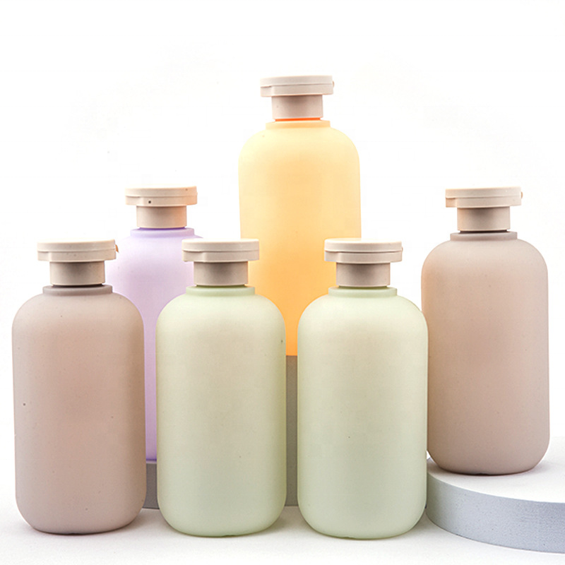 Custom 200ml 300ml plastic cosmetic tube with screw flip top for shampoo shower gel bottle hdpe empty plastic bottle