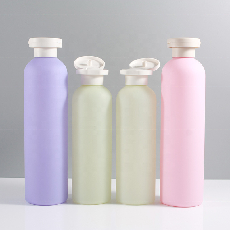 Custom 200ml 300ml plastic cosmetic tube with screw flip top for shampoo shower gel bottle hdpe empty plastic bottle