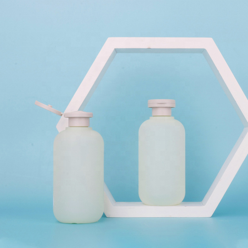 Custom 200ml 300ml plastic cosmetic tube with screw flip top for shampoo shower gel bottle hdpe empty plastic bottle