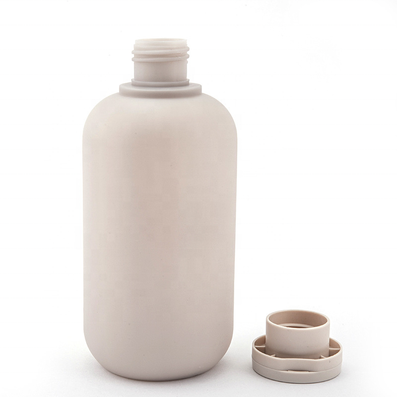 Custom 200ml 300ml plastic cosmetic tube with screw flip top for shampoo shower gel bottle hdpe empty plastic bottle