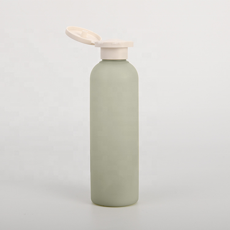 Custom 200ml 300ml plastic cosmetic tube with screw flip top for shampoo shower gel bottle hdpe empty plastic bottle