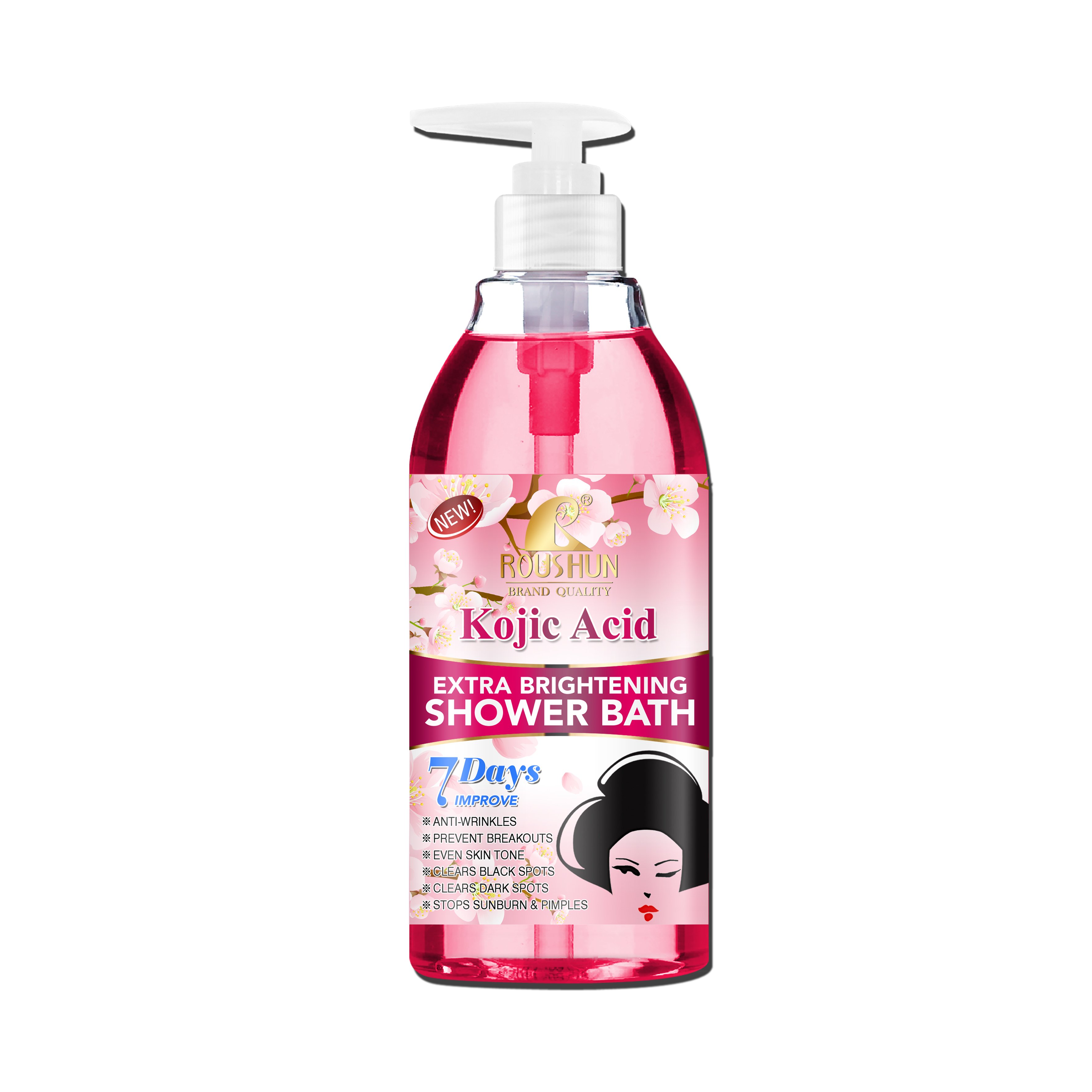 ROUSHUN Custom Kojic Acid Shower Bath Brightening Anti Wrinkle Shower Bath