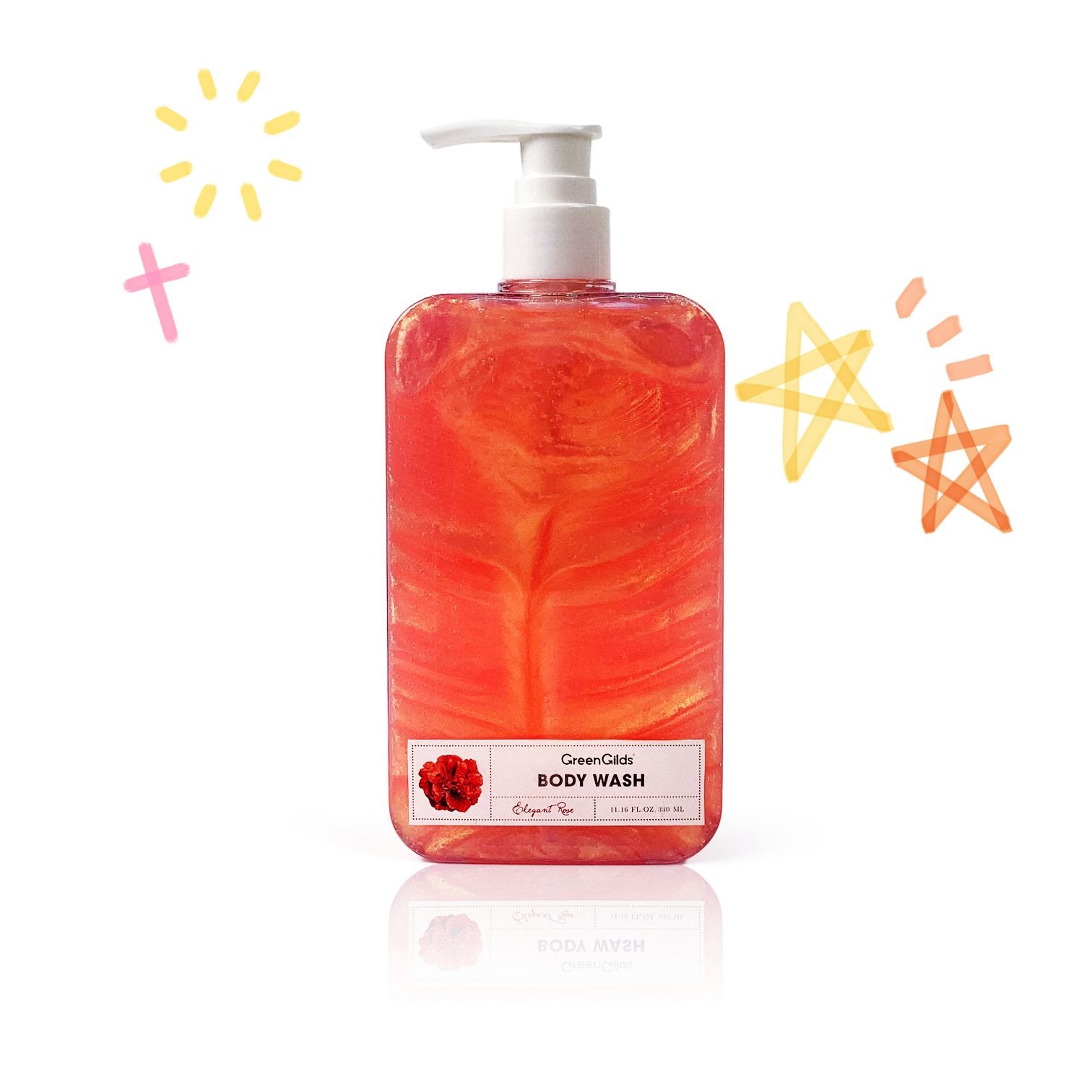 Private Label 330ml SLS Free Natural Shower Gel Customized Cleaning Body Wash
