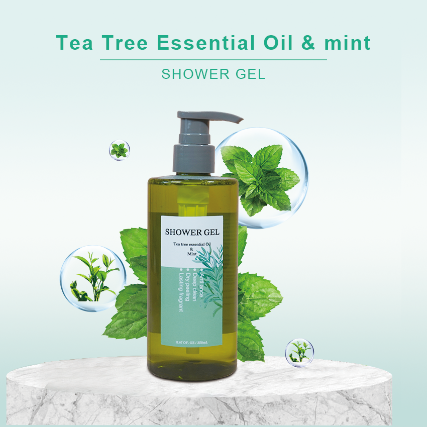 OEM Factory Private Label Tea Tree oil Men Body Wash Set Liquid Soap Moisturizing Bath Shower Gel