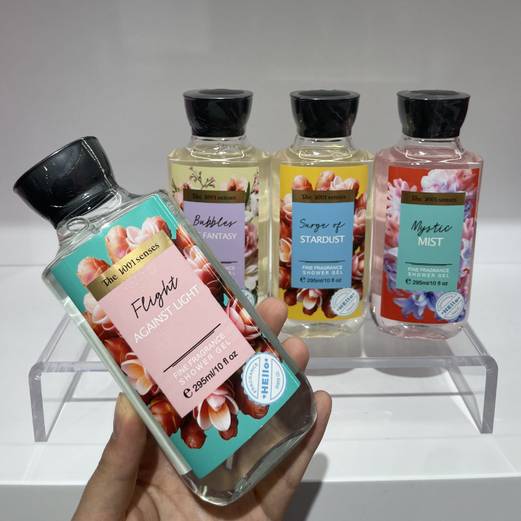 High Quality Private Label Skin Care Shower Gel 295ml natural fragrance orginal brand travel shower gel for ladies