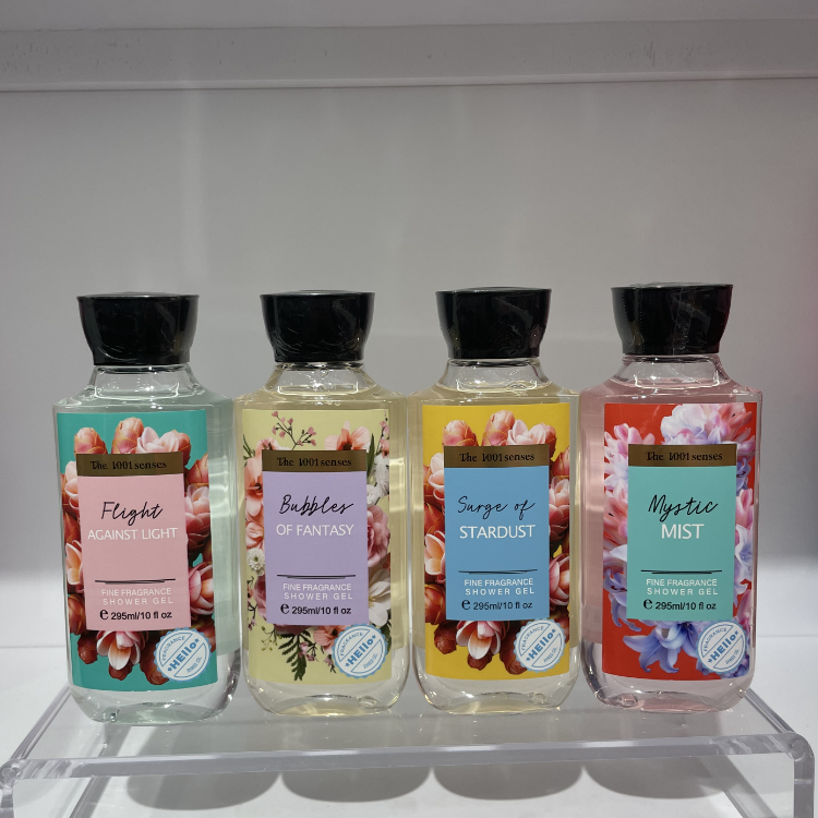High Quality Private Label Skin Care Shower Gel 295ml natural fragrance orginal brand travel shower gel for ladies