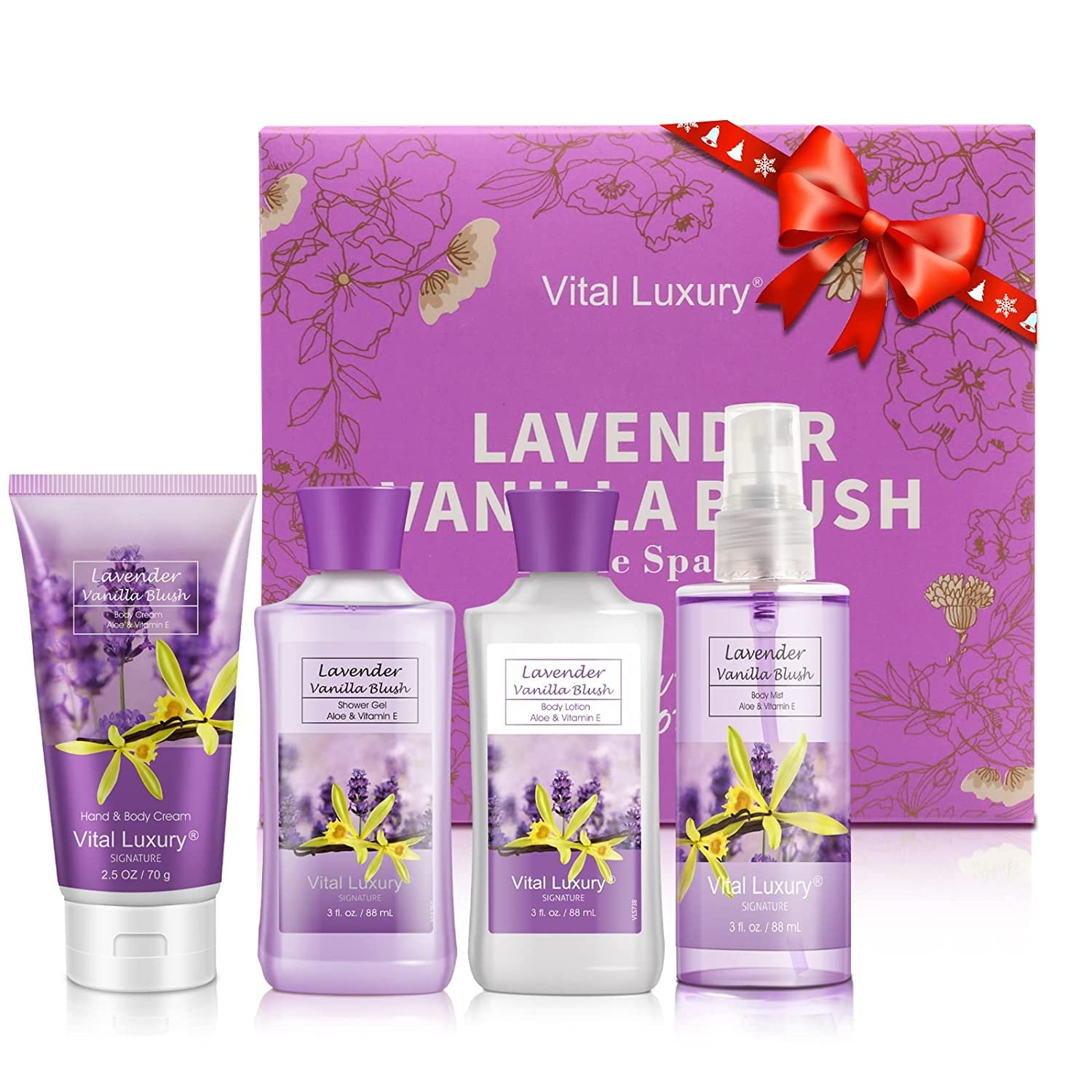 Customized Eco-Friendly Natural Luxury hand cream and body splash Spa Bath & Shower Gift Set for Women