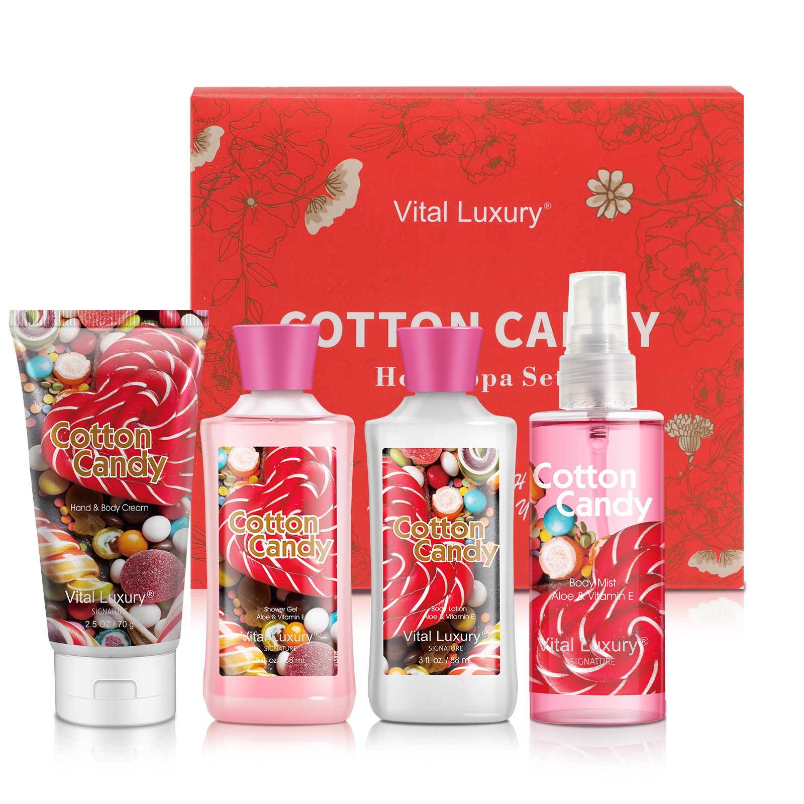 Customized Eco-Friendly Natural Luxury hand cream and body splash Spa Bath & Shower Gift Set for Women