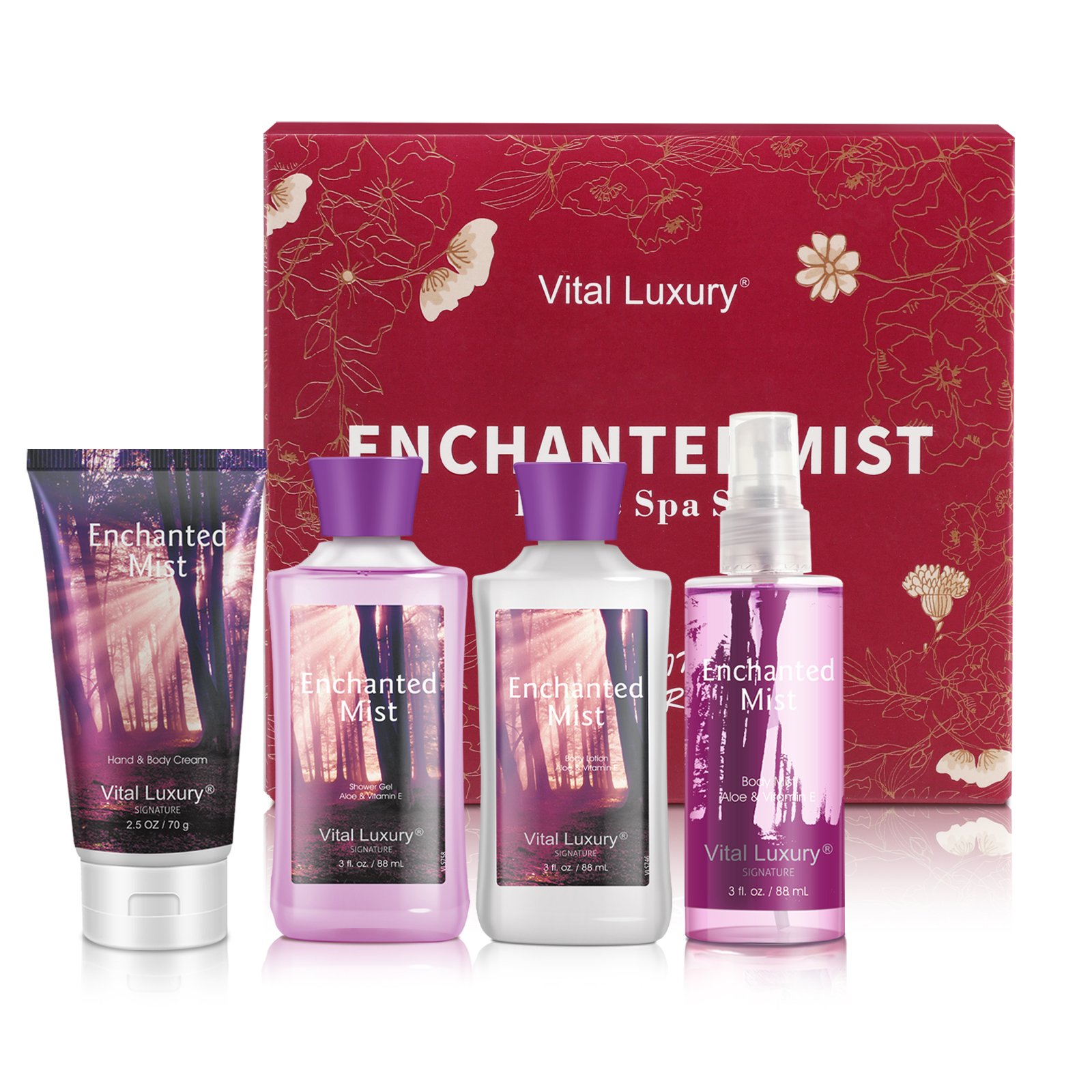 Customized Eco-Friendly Natural Luxury hand cream and body splash Spa Bath & Shower Gift Set for Women