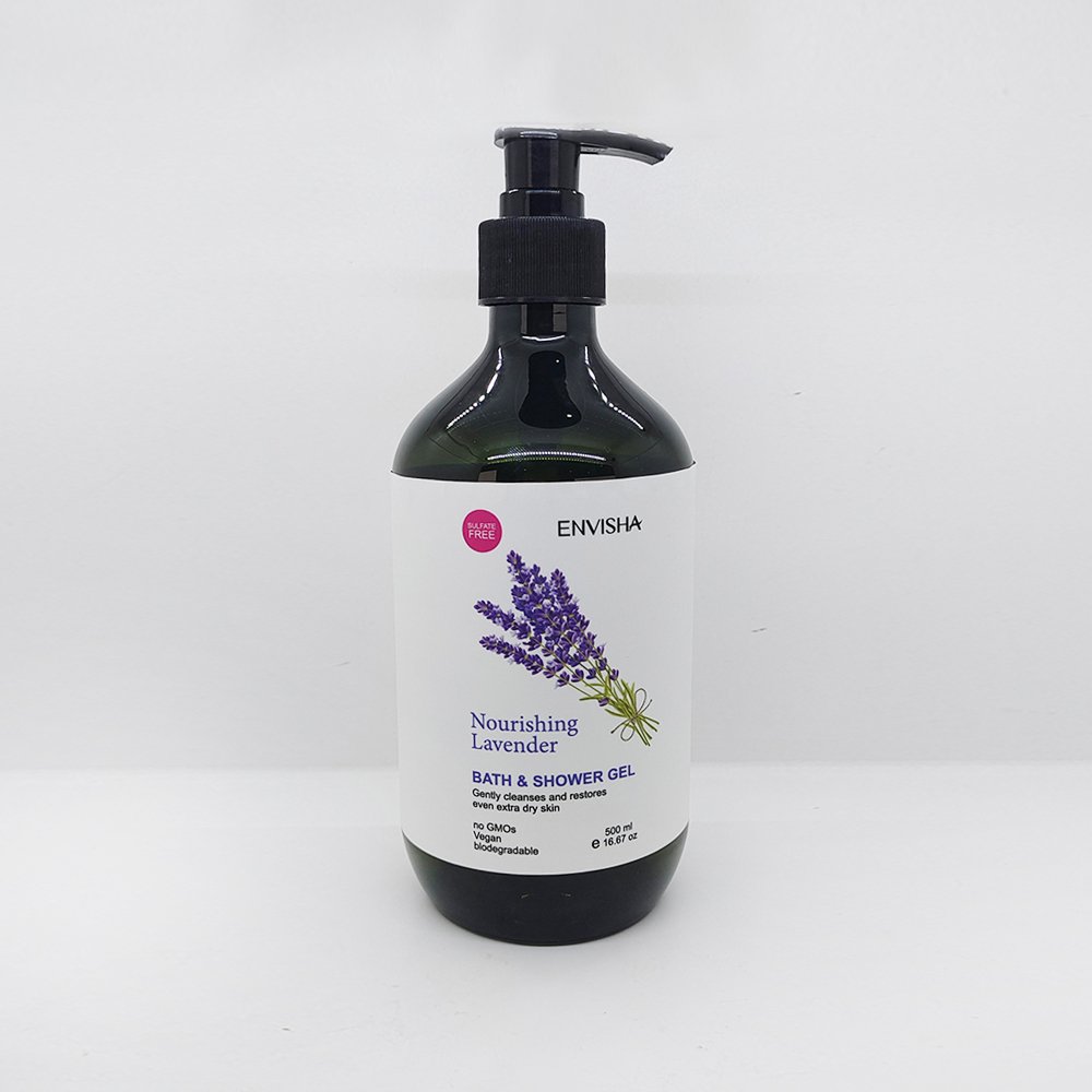 Custom body wash private label lavender fragrance lightening foaming shower gel 500ml