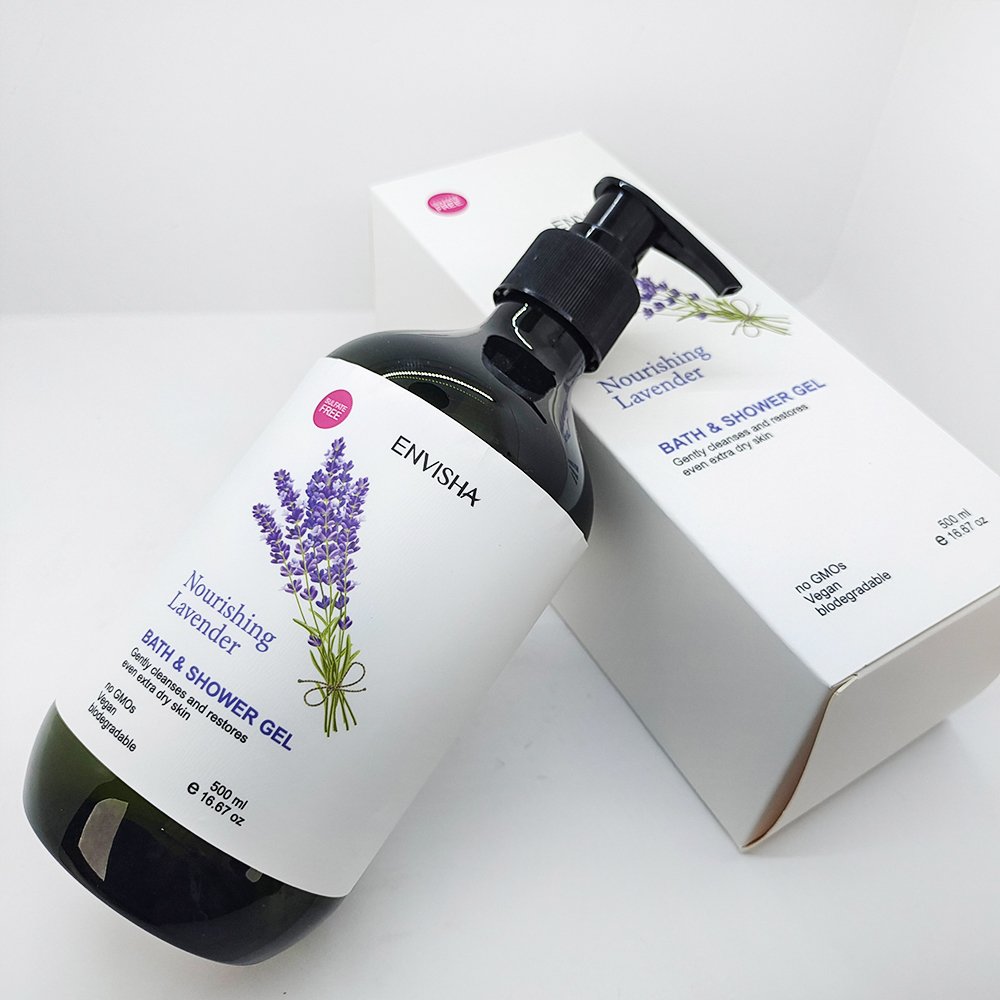 Custom body wash private label lavender fragrance lightening foaming shower gel 500ml