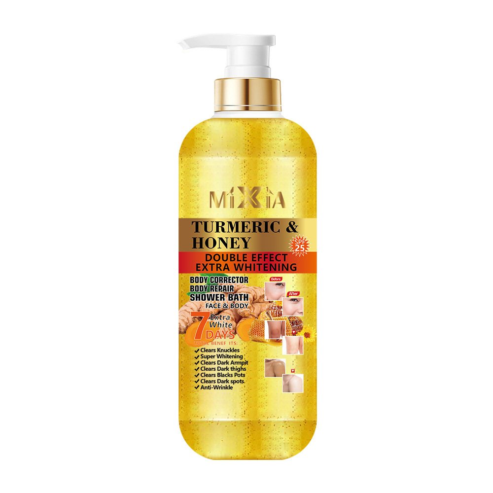 Turmeric Kojic Acid Exfoliating Fragrant Moisturizing Body Repair Shower Bath Lightening And Whitening Scrub Shower Gel 1000ml