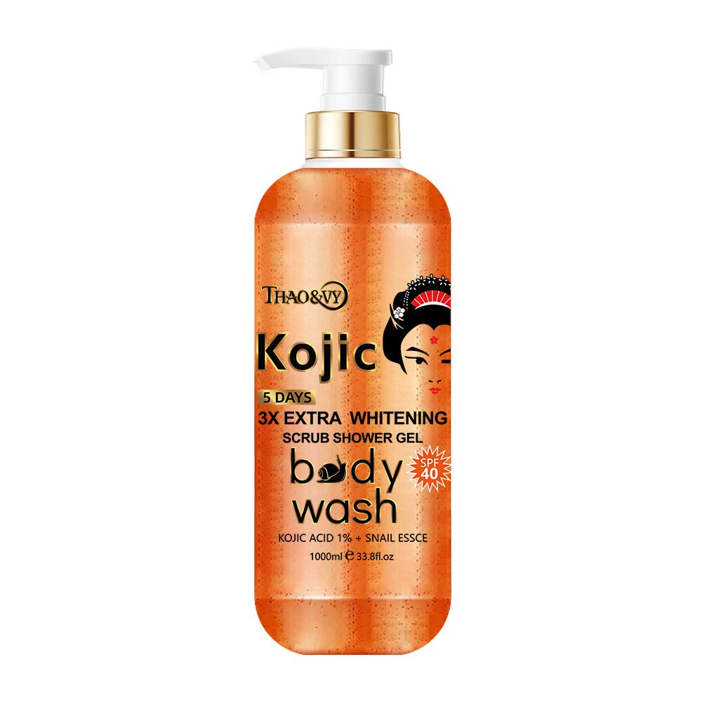Turmeric Kojic Acid Exfoliating Fragrant Moisturizing Body Repair Shower Bath Lightening And Whitening Scrub Shower Gel 1000ml