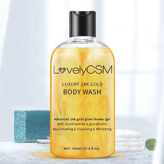 OEM OBM body fragrance spa hotel natural shower gel mint aloe vegan liquid soap organic anti-aging 24k gold whitening body wash